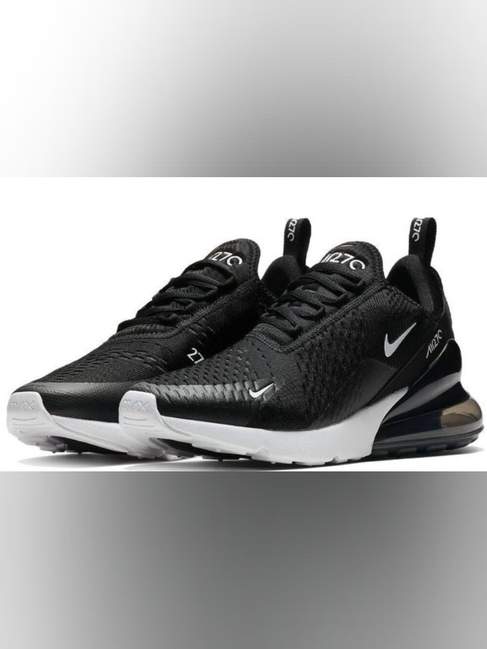 Nike Air Max 270 'Black Summit White' Sneakers Women's Size 6.5 Used Great